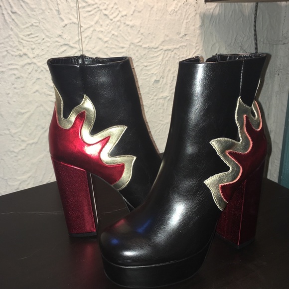 flame boots forever 21